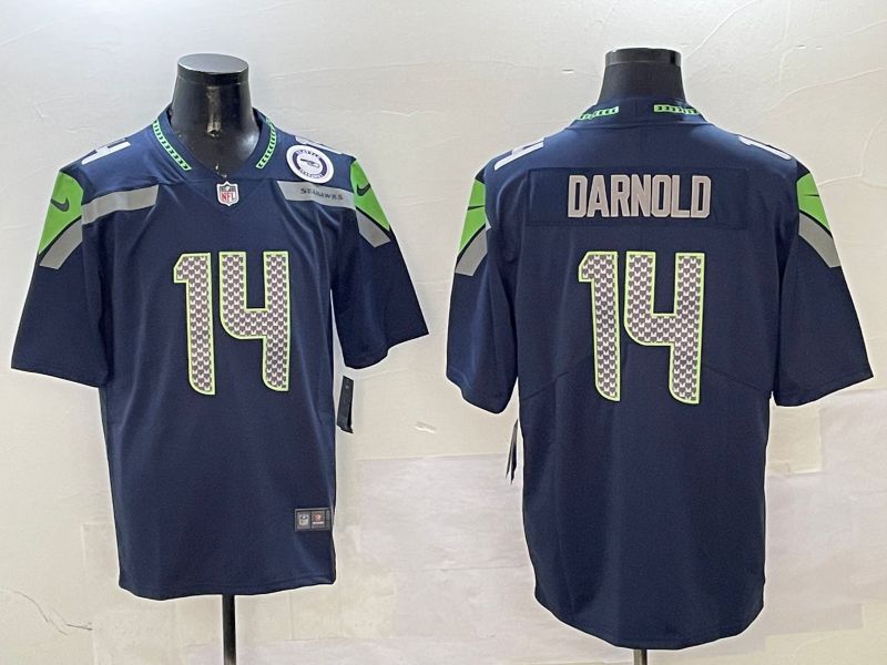 Men Seattle Seahawks #14 Darnols Blue Second generation 2025 Nike Limited NFL Jersey style 1